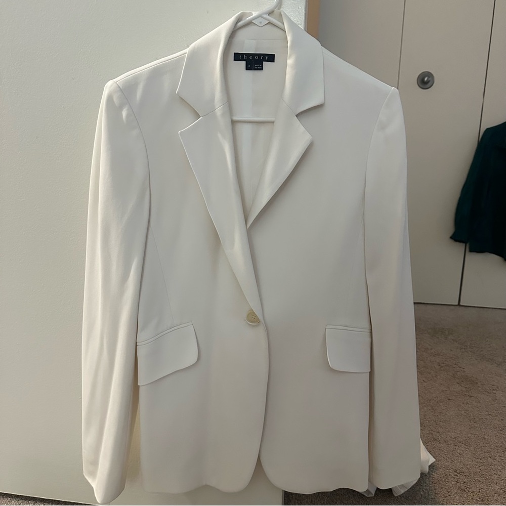Theory white blazer jacket